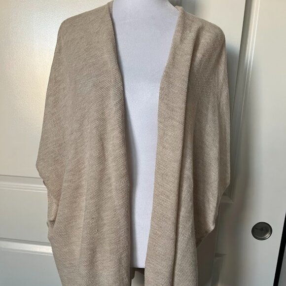 Ann Taylor LOFT Open Front Draped Lightweight Knit Sweater Cardigan Size M/L - Picture 1 of 14